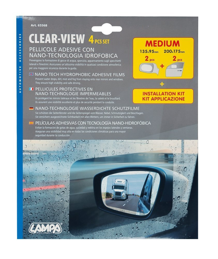 Rückspiegel Regenfolie CLEAR-VIEW [mittelgroß], Autozubehör und Autoteile